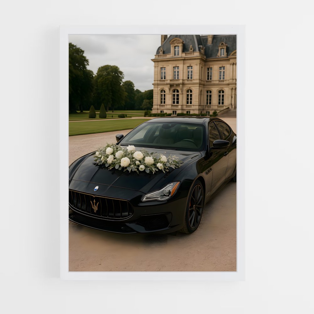 Poster Quattroporte Noir – affiche Maserati (vue 3)
